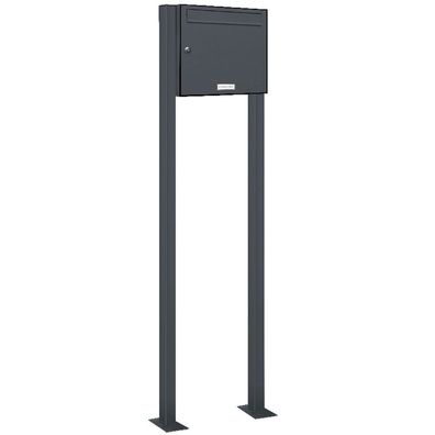 1er Premium Standbriefkasten RAL 7016 freistehend Postkasten Ständer S