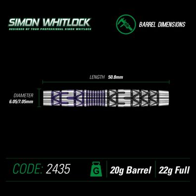 Softdart Winmau S. Whitlock Spec. Edt. 2435-22g