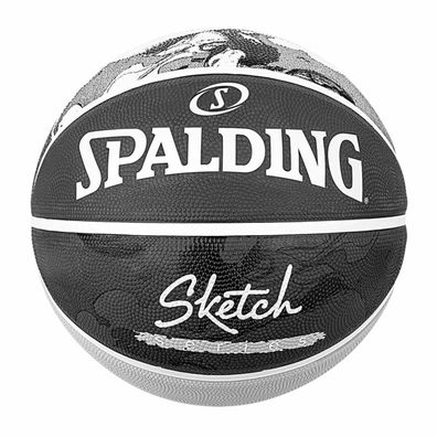 Basketball Spalding Sketch Dribble Schwarz Kautschuk (Größe 7) Default Title