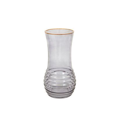 Vase Romimex Grau Glas 12 x 25 x 12 cm Default Title