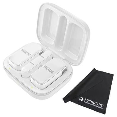Rode Wireless Micro Drahtloses Mikrofon-System Lightning WH mit Tuch