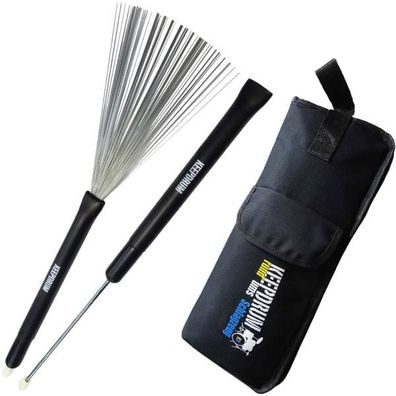 keepdrum SV506 Switch Brushes Besen mit SB-01 StickBag Tasche