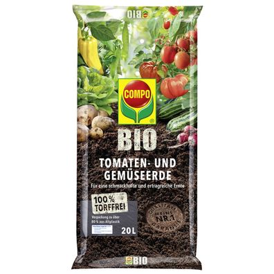 COMPO BIO Tomaten- und Gemüseerde torffrei - 20 Liter