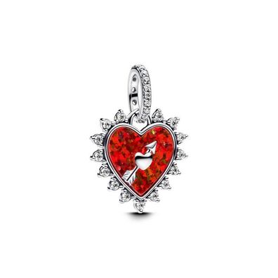 Bead - Silber - Drehbarer Pfeil Herz Charm