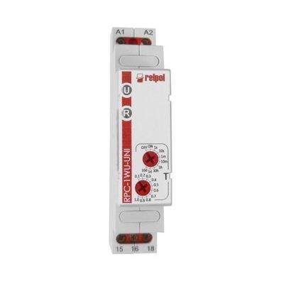 Zeitrelais m.1 Funktion 1P 12-240V Start und Reset Relais RPC-1WU-UNI Relpol 060