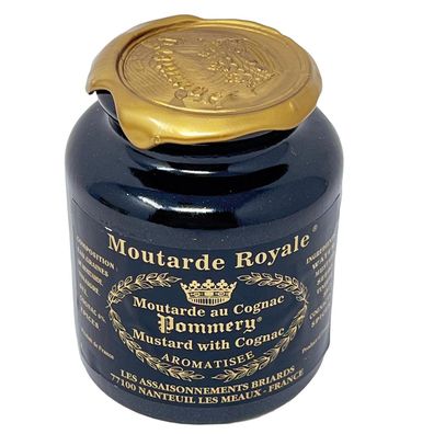 Meaux-Senf Pommery Moutarde Royale mit Cognac, 250g - Gourmet-Delikatesse aus Meaux