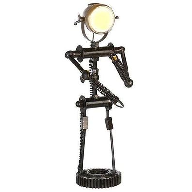 Lampe"Roboter"antik-schwarz, isen H.82cm, von Gilde Handwerk