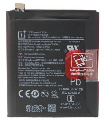 Original OnePlus BLP759 Akku Für OnePlus 8 Pro 4510mAh