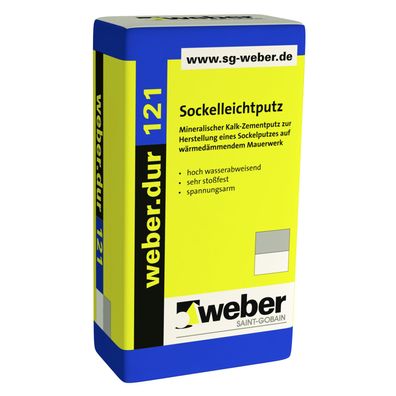 weber. dur 121 Sockelleichtputz 1mm 30kg