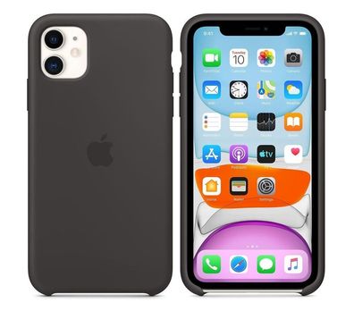 Original Apple iPhone 11 Silikon Case 6,1" MWVU2ZM/A Schutzhülle Black