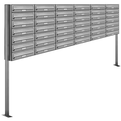 42er Premium Standbriefkasten Edelstahl Anlage freistehend Postkasten Ständ. 6x7