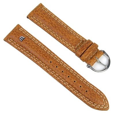 Maurice Lacroix Ersatzband Uhrenarmband Leder Natur-Kalb Braun 20mm 18050S