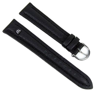 Maurice Lacroix Ersatzband Leder Tiago Waterproof schwarz 18mm