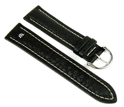 Maurice Lacroix Marken Uhrarmband Leder Tiago Waterproof schwarz 20mm