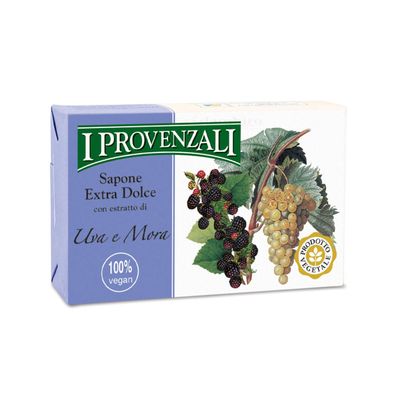 I Provenzali Seife Extra Dolce mit Trauben & Beeren Extrakt 150g - 100% vegan