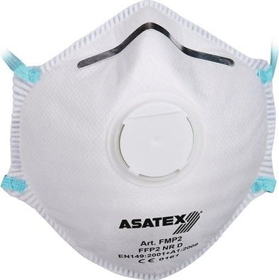 ASATEX 15x Atemschutzmaske FFP 2/V NR D mit Ausatemventil