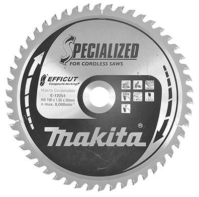 Makita Efficut Sägeblatt WPC / Holz 190 x 20 x 50Z - E-12251