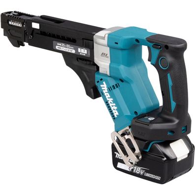 Makita DFR551RTJ Akku-Magazinschrauber 18V / 2x 5,0 Ah Akku + Ladegerät im