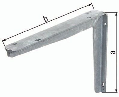 GAH Alberts Konsole L.300mm H.250mm STA roh TZN Trgf.250kg - 800710