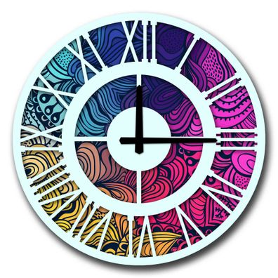 Wallity Wanduhr HMA6231 100% MDF (Thickness: 5 mm) 50 cm (Diameter)