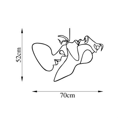 Wallity Wanddekoobjekt TNL2379 100% METAL (Thickness: 1,5 mm) 70 x 52 cm