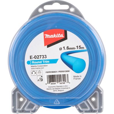 Makita Mähfaden rund 1,6 mm x 15 m fér Rasentrimmer - E-02733