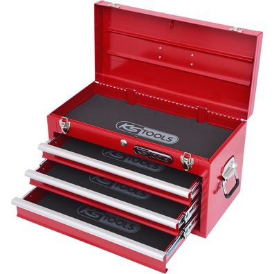 KS TOOLS Werkzeugtruhe mit 3 Schubladen-rot, L508xH255xB303mm - 891.0003