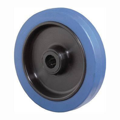 BS Rollen Ersatzrad Elastik-Vollgummi blau Rollenlager ß 100 mm 140 kg - B6