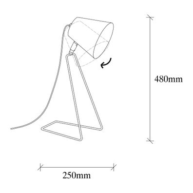 Opviq Schreibtischlampe SHN2230 METAL BODY 15 x 25 cm