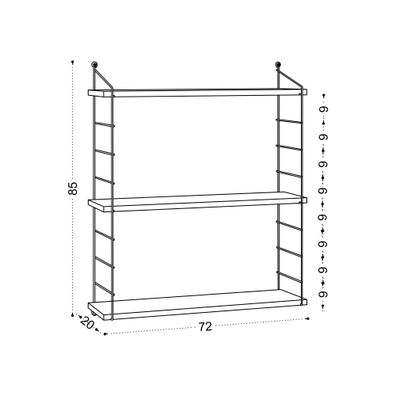 Skye Decor Wandregal DCM1678 100% Melamine COATED Particle BOARD