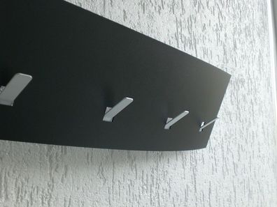 Wandgarderobe Garderobe schwarz 79x17cm Diele 1058-00 Artikel-Design
