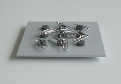 Büroklammer Magnethalter Magnetablage grau 9 Magnete Artikel-Design