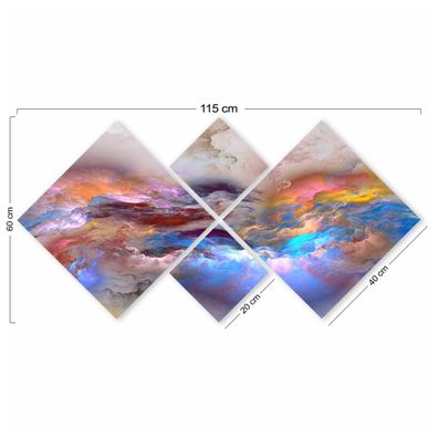 Wallity Leinwandbild EVS1432 100% MDF (Thickness: 3 mm) 40 x 40 cm (2 Pieces)