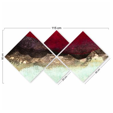 Wallity Leinwandbild EVS1593 100% MDF (Thickness: 3 mm) 40 x 40 cm (2 Pieces)