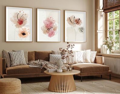 Wallity Leinwandbild BSE1498 Painting: 100% MDF (Thickness: 3 mm) 20 x 30 cm (3 Piece