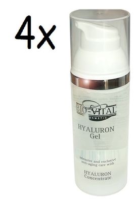 BIO-VITAL Hyaluron Säure Gel Antifalten Konzentrat, 4x50ml