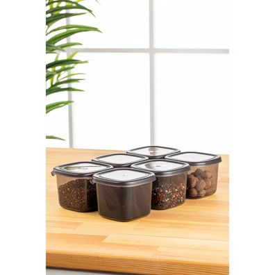 Hermia Concept Vorratsdose FRM5351 100% Plastic 10 x 10 x 9,5 cm / 550 ml (6 Pieces)