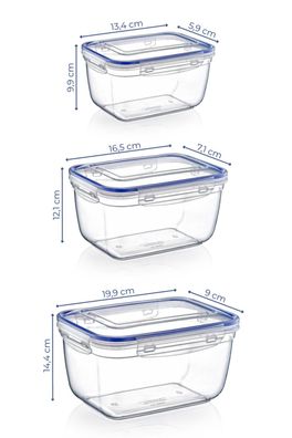 Hermia Concept Vorratsdose FRM1140 100% Plastic 19,9 x 9 x 14,4 cm / 1400 ml (1 Piece