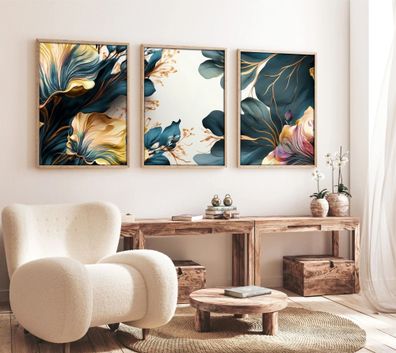 Wallity Leinwandbild BSE1549 Painting: 100% MDF (Thickness: 3 mm) 35 x 50 cm (3 Piece