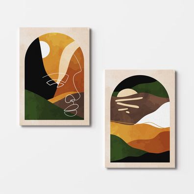 Wallity Leinwandbild NVT1131 100% CANVAS 50 x 70 cm (2 Pieces)