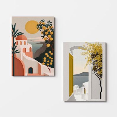 Wallity Leinwandbild NVT1297 100% CANVAS 50 x 70 cm (2 Pieces)