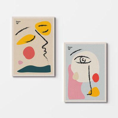 Wallity Leinwandbild NVT1367 100% CANVAS 50 x 70 cm (2 Pieces)