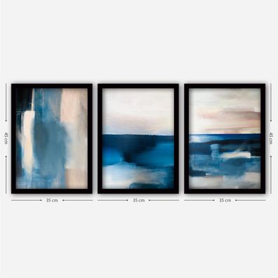 Wallity Leinwandbild LUL1404 100% MDF (Thickness: 2 cm) 35 x 45 cm (3 Pieces)