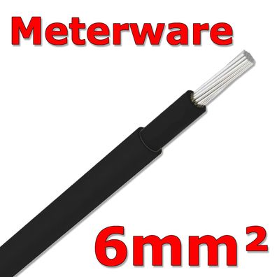 Solarkabel H1Z2Z2-K 6mm² Schwarz (Meterware)