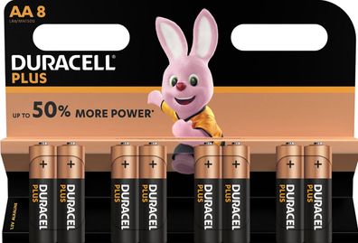 8x Duracell MN1500 1,5V Plus Power Mignon Batterie