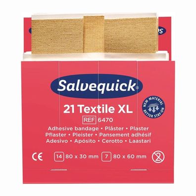 Salvequick Pflasterstrips Salvequick Textilpflaster extra groß - 6470