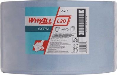 Kimberly-clark Wischtuch WYPALL L20 EXTRA+ L380xB235ca. mm blau 2-lagig - 73