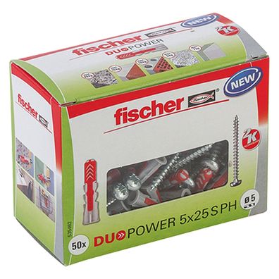 Fischer 50x Duopower 5 x 25 mm S PH LD - 535462