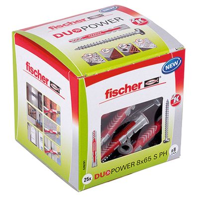 Fischer 25x Duopower 8 x 65 mm PH LD - 538261