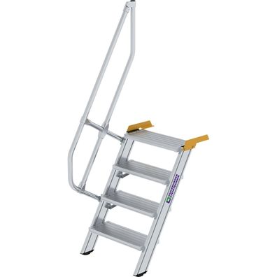 Génzburger Steigtechnik Treppe 60Â° Stufenbreite 600 mm 4 Stufen Aluminium g